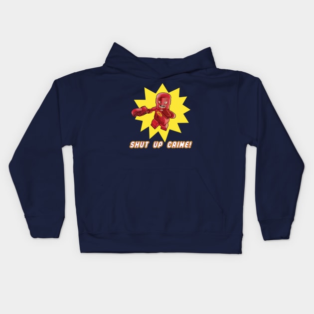 LEGO Crimson Bolt Kids Hoodie by DistractedGeek